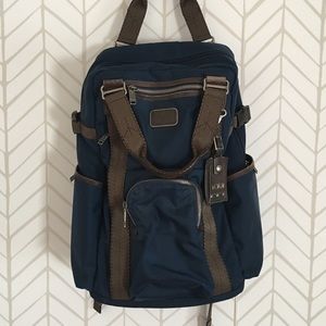 TUMI Alpha Bravo Lejeune Backpack Tote Blue